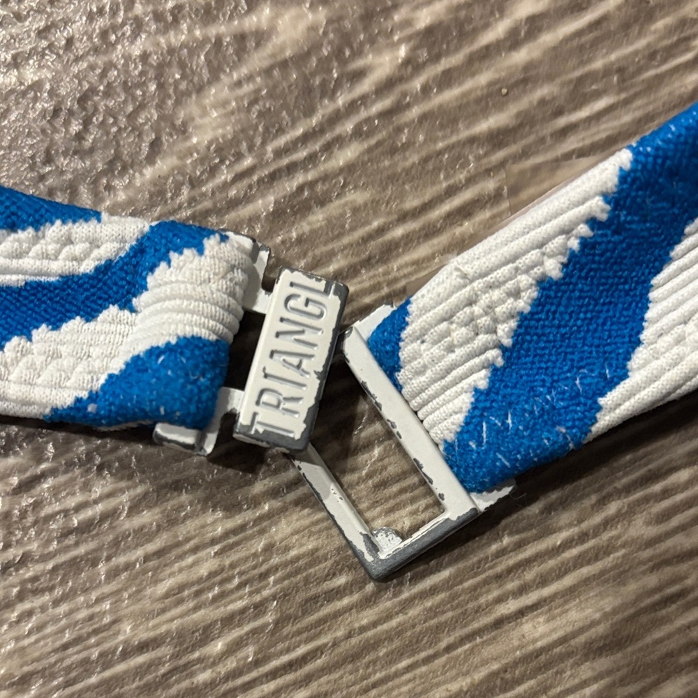 Triangl - Blue & White Zebra Print Bikini Set - Picture 2 of 6
